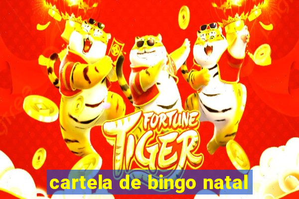 cartela de bingo natal