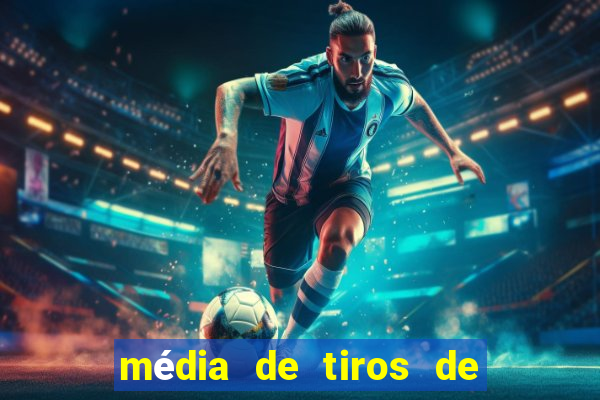 média de tiros de meta por jogo